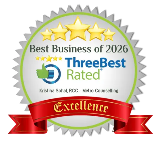 Rated Top Counsellor Surrey - Best Business of 2026 - Kristina Sohal, RCC - Metro Counselling